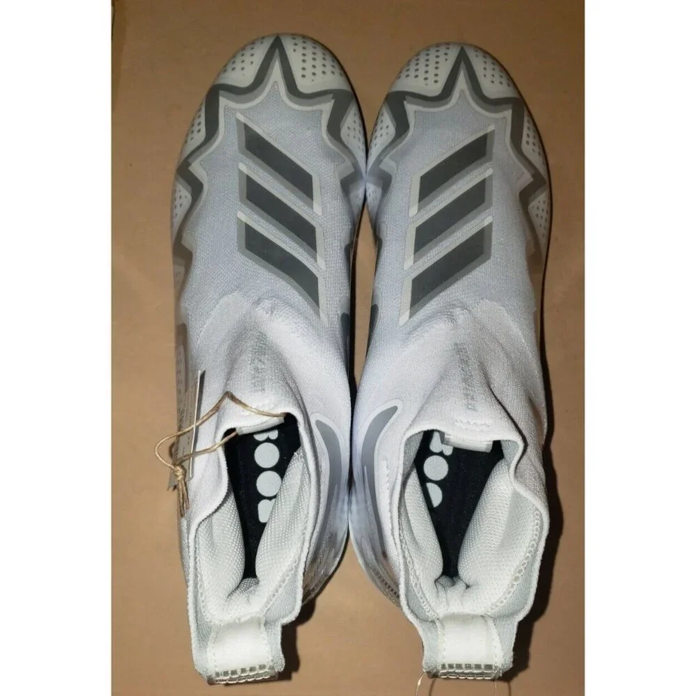 Adidas Freak Ultra 22 Primeknit Men’s Sizes White Silver Football Cleats GX5131 - Picture 8 of 11